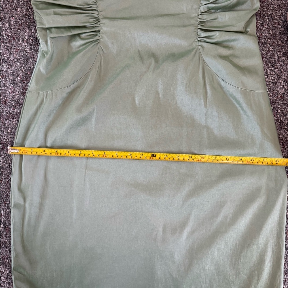 Adrianna Papell Elegant Green Shiny Mermaid Core Fairy Wedding Dress Size 16 - Picture 4 of 8